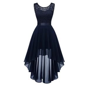 Sleeveless High Low Cocktail Dress - Size Medium